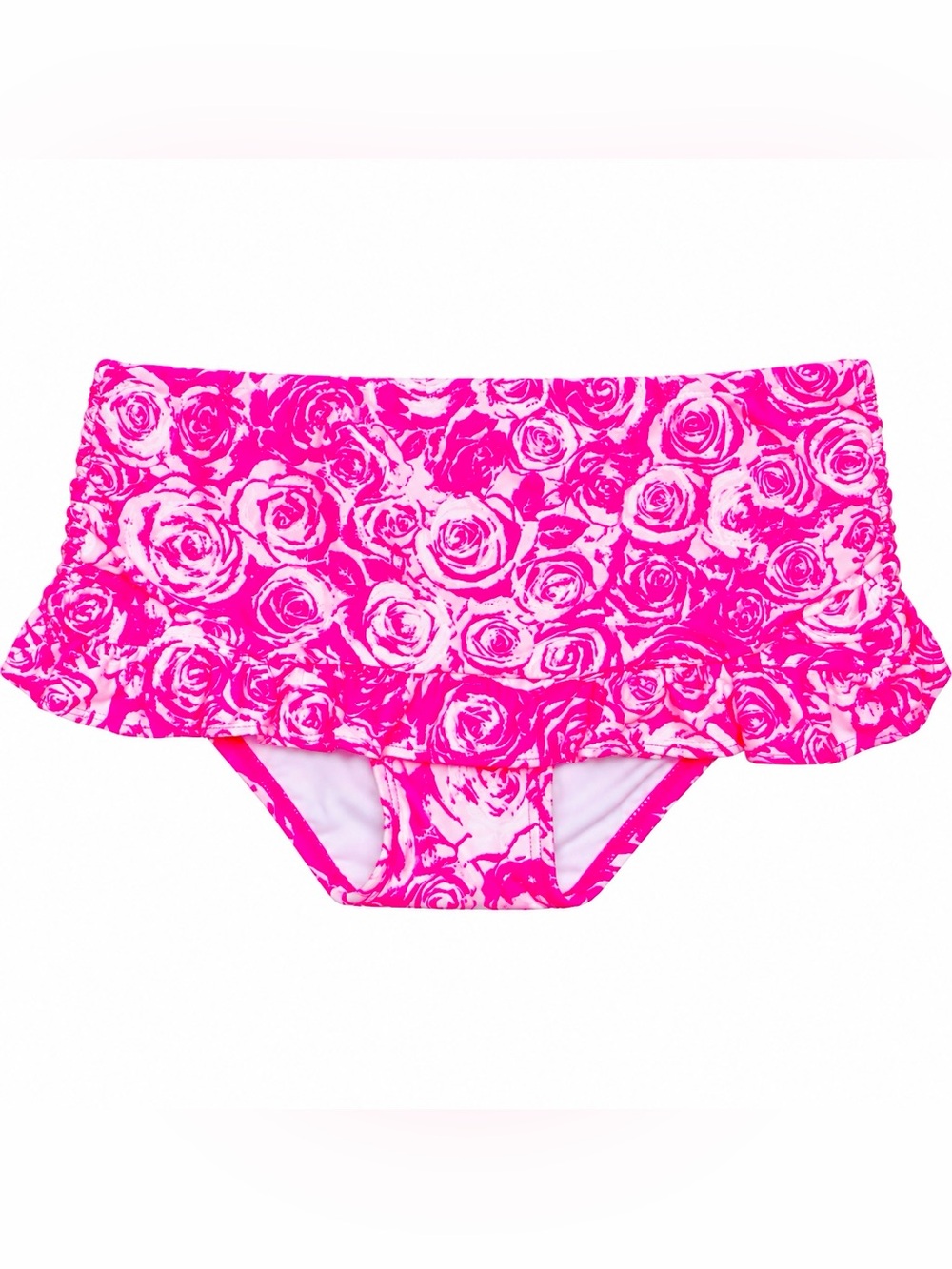 NWT Coco Rave Neon Pink Floral Skirted Swim Bottom
